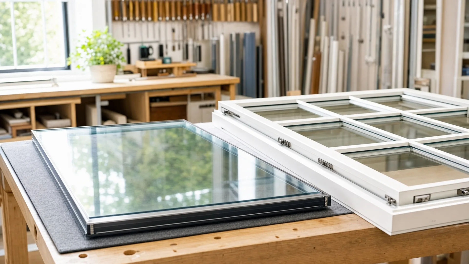 Glass and window repair work at the Penny Window shop